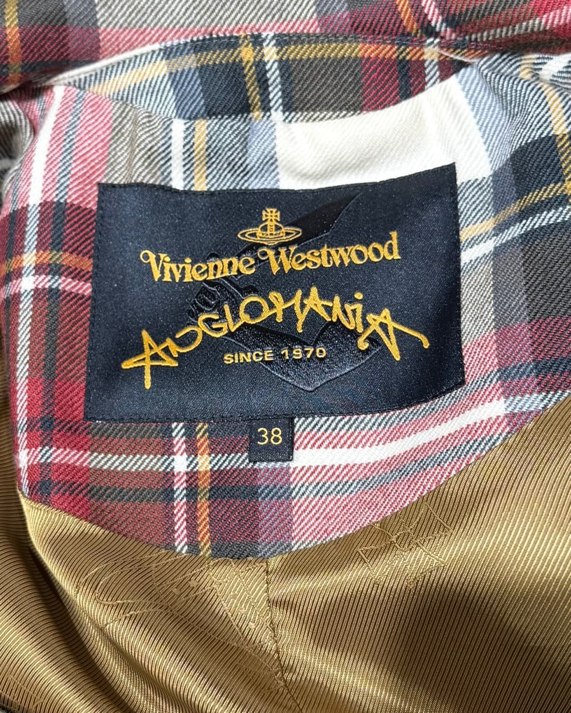 비비안웨스트우드 아이보리 레드 타탄체크 1B 울 자켓 상품이미지7