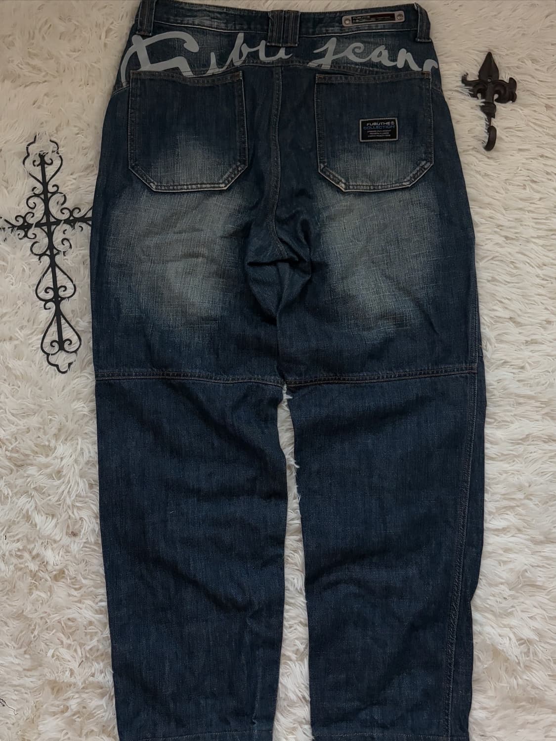 fubu back lettering cargo denim pants 상품이미지8