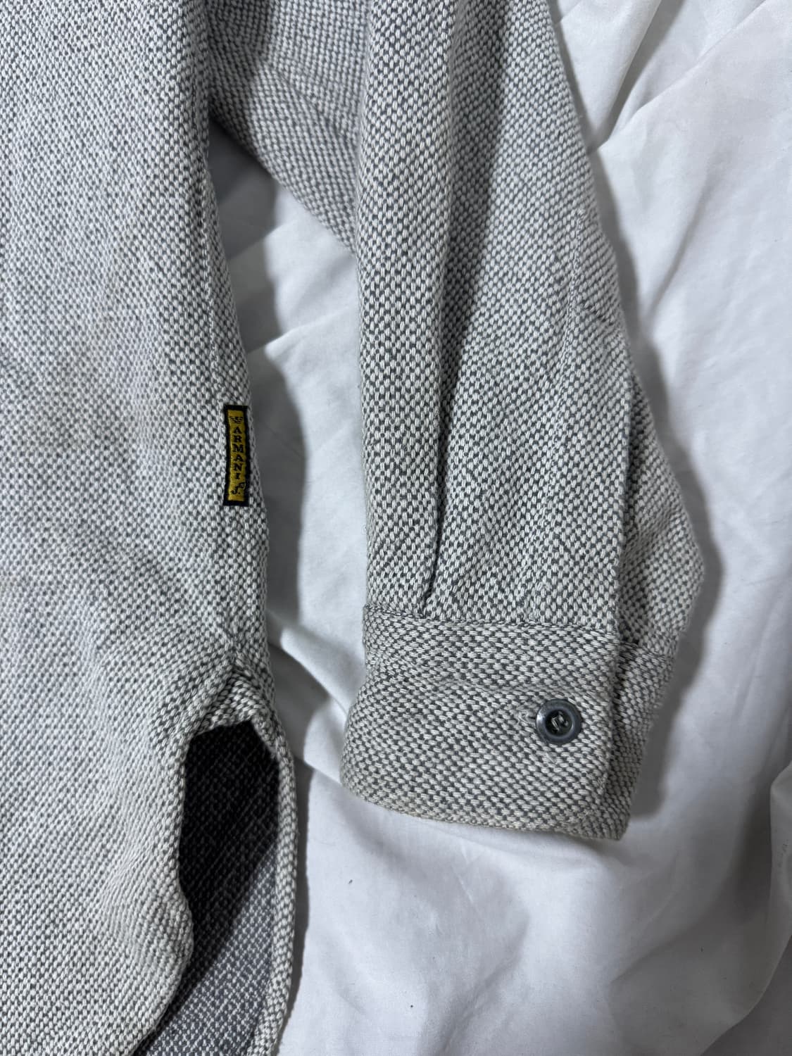 90s armani jeans 자카드 헨리넥 셔츠 자켓 조르지오 아르마니 상품이미지4