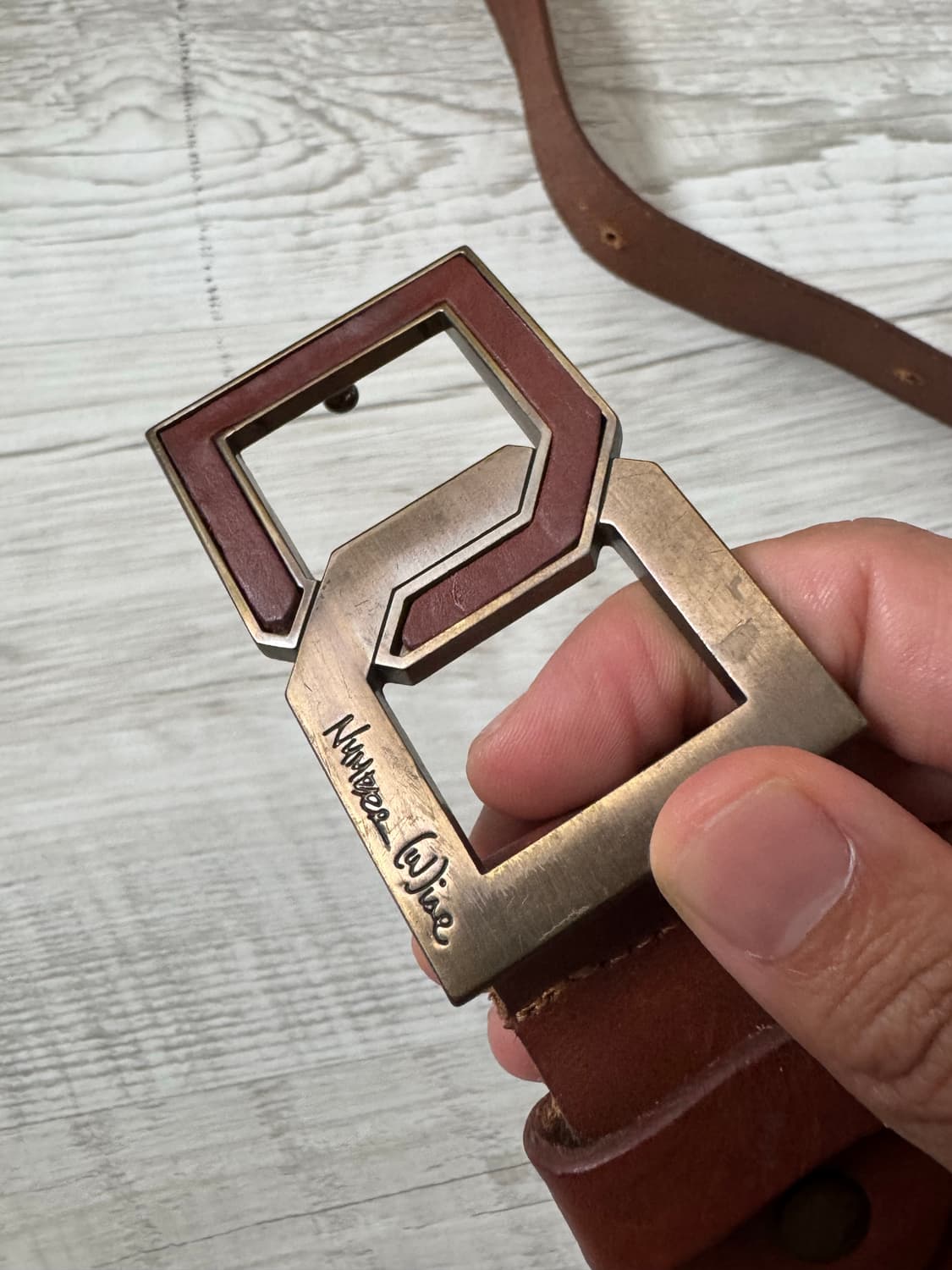 넘버나인 타카히로미야시타 가죽 벨트 상품이미지1