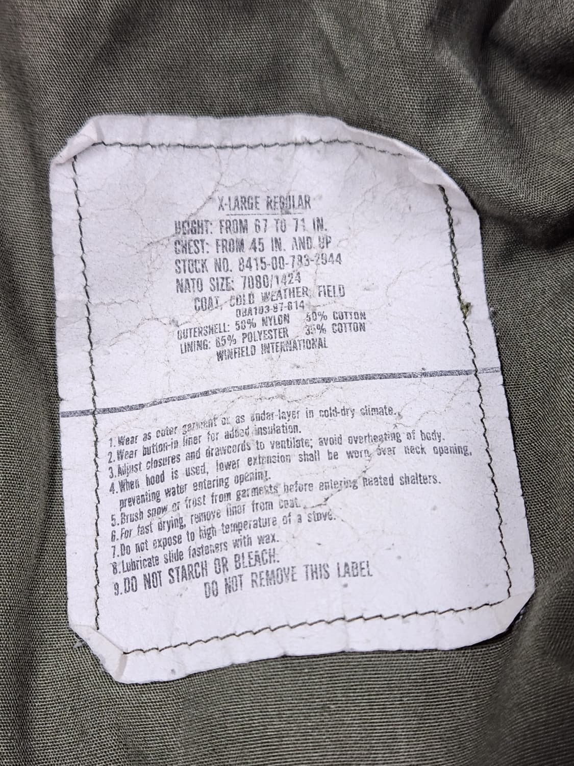 80s US Army M-65 field jacket XL 상품이미지4