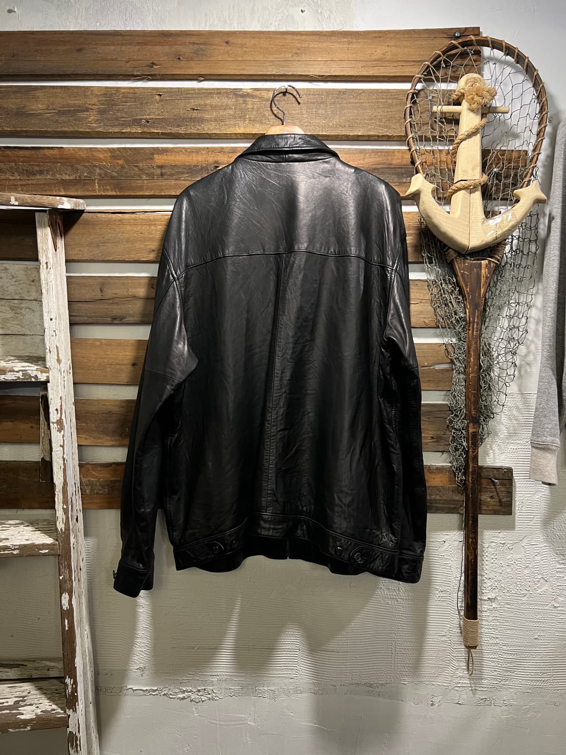 [XL]폴로 랄프로렌 맥스웰 램스킨 블랙 레더 자켓 상품이미지8