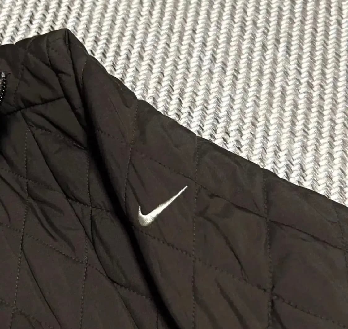 나이키 스우시 초코 브라운 빈티지 경량 패딩 퀄팅 자켓 상품이미지2