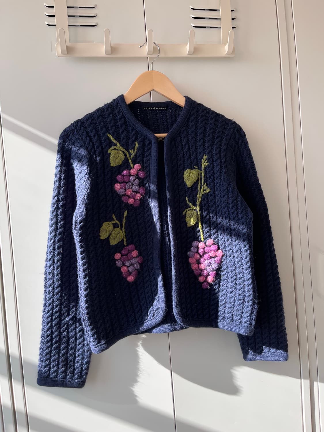Child woman 포도 꽈배기 울니트 가디건  상품이미지3