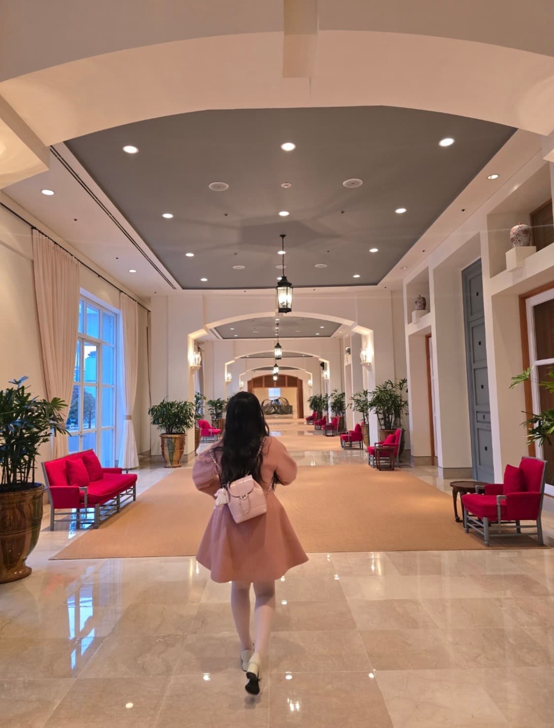 앤유 트라팔가 볼륨 코트 핑크 1 상품이미지2