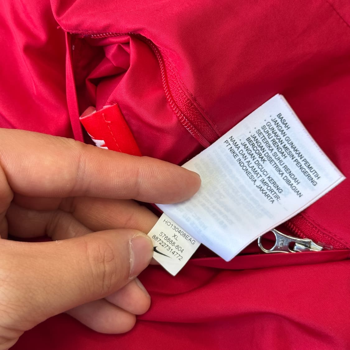 나이키 리버시블 나일론 레드 집업 XL 상품이미지7