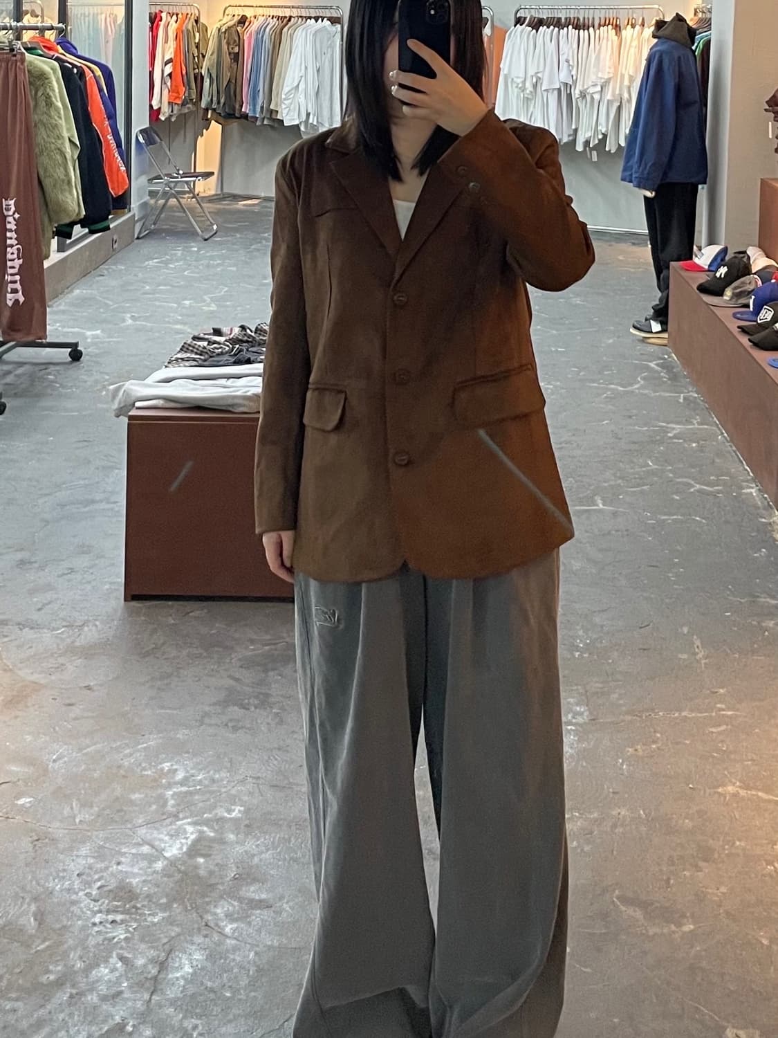 더오픈프로덕트 브라운 스웨이드 자켓 H1273 상품이미지1