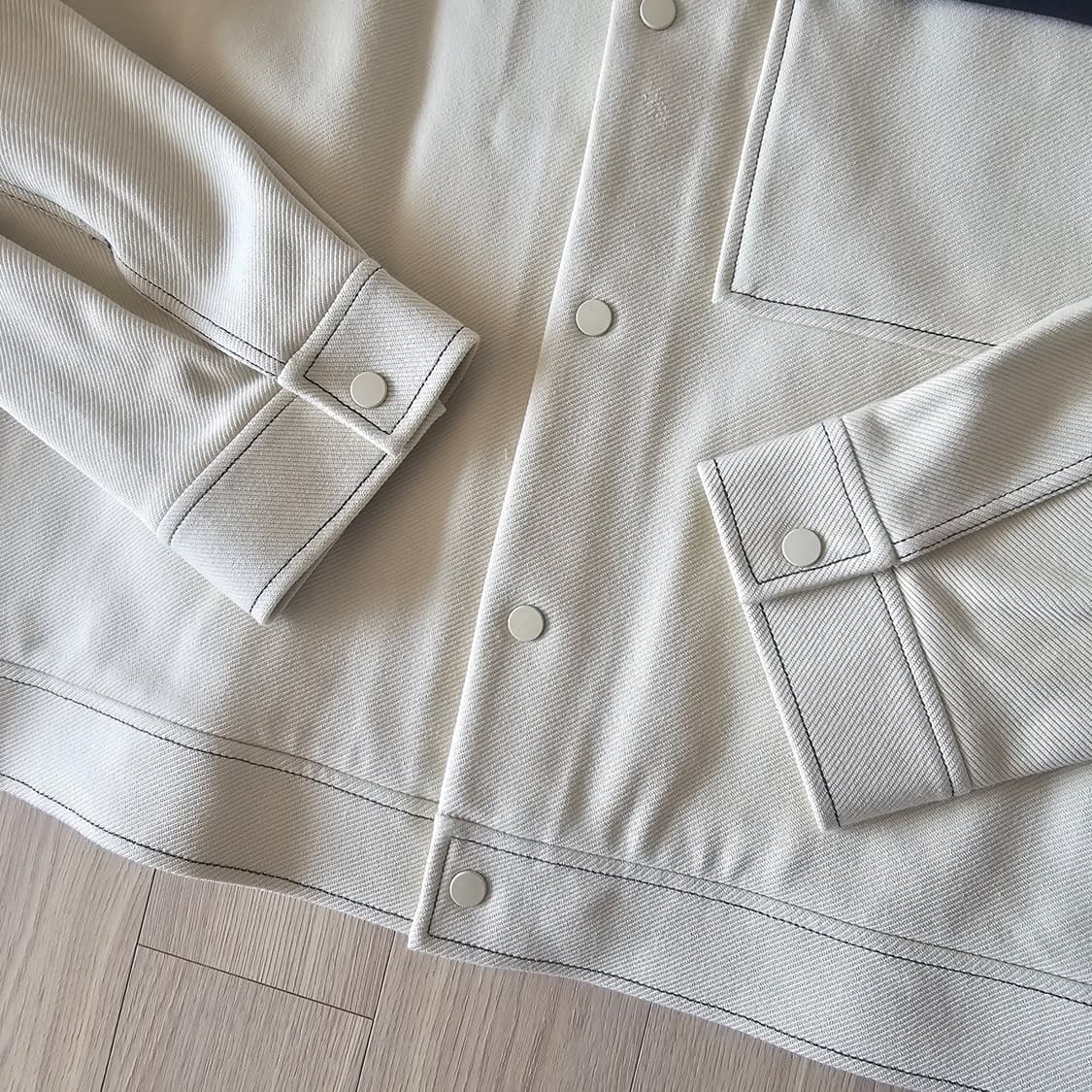 M 95 새제품 COS 코스 트윌 자켓 아이보리 간절기 외투 남자 상품이미지4