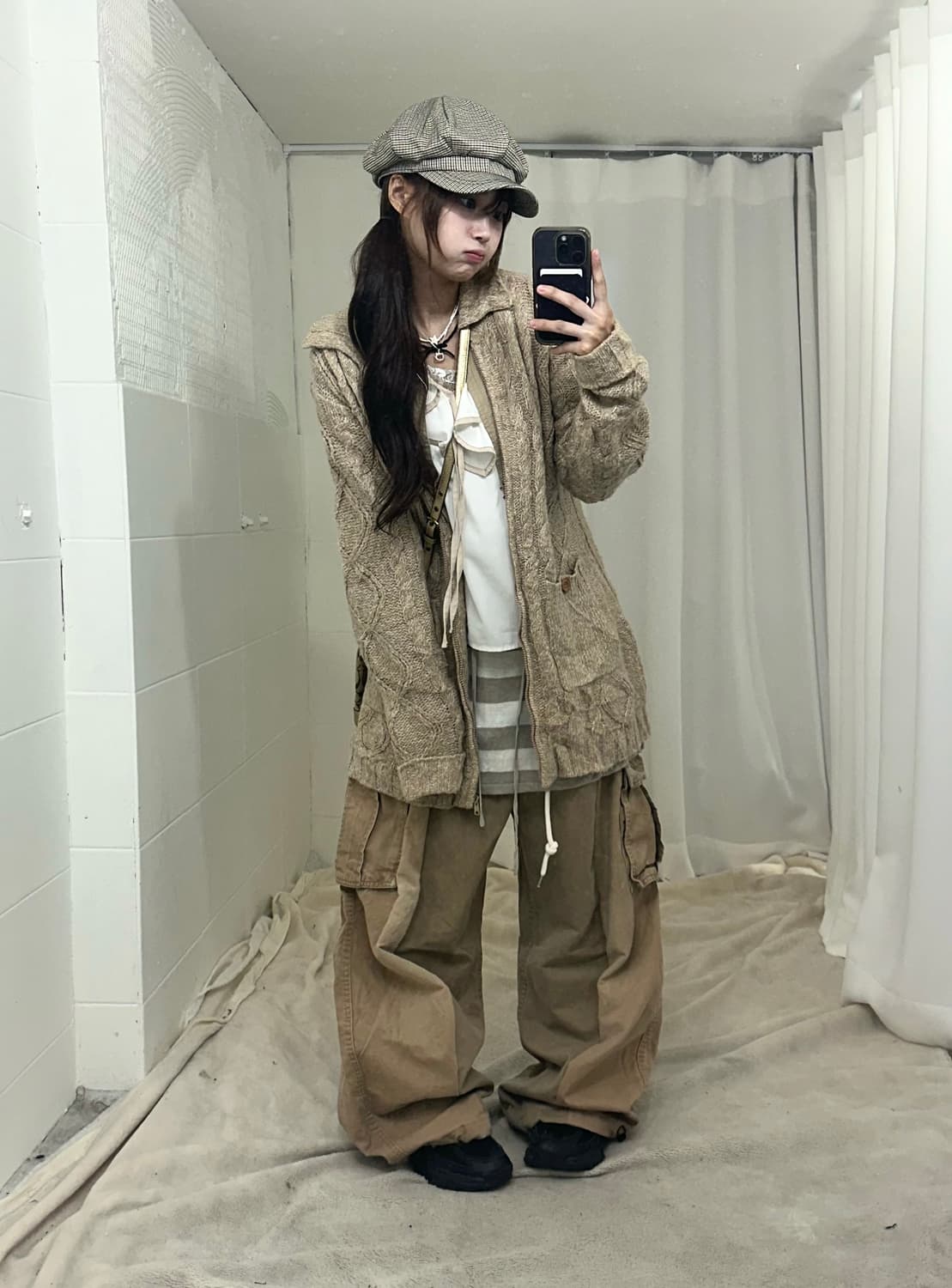 베이지 너드 니혼진 모리 러힙 코디세트 상품이미지2