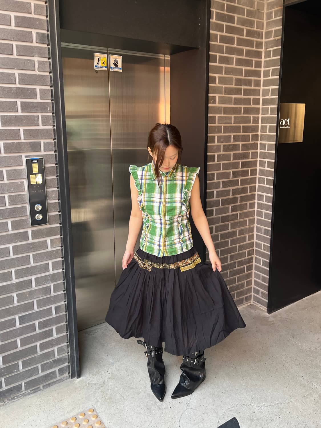 AD2004 Comme Des Garcons 꼼데가르송 에스닉 스커트  상품이미지2