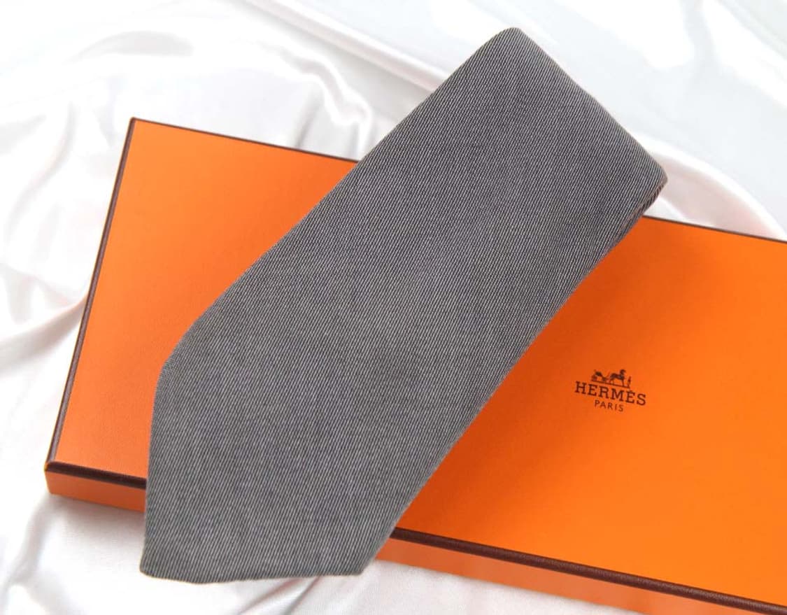 에르메스 8.9cm A등급 코튼 면 남자 명품 넥타이 상품이미지1