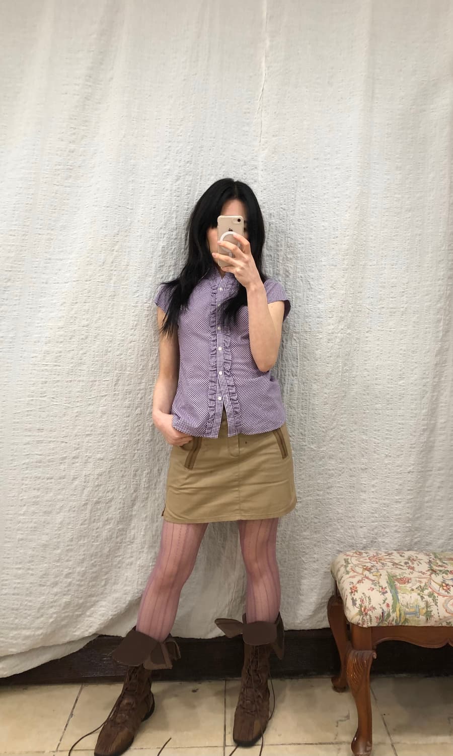 Zip pockets mini skirt 상품이미지4