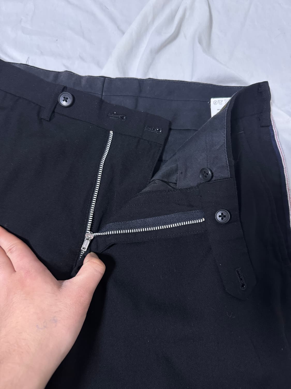 요지야마모토 ys for men 사이드라인 셀비지 울 팬츠 상품이미지7