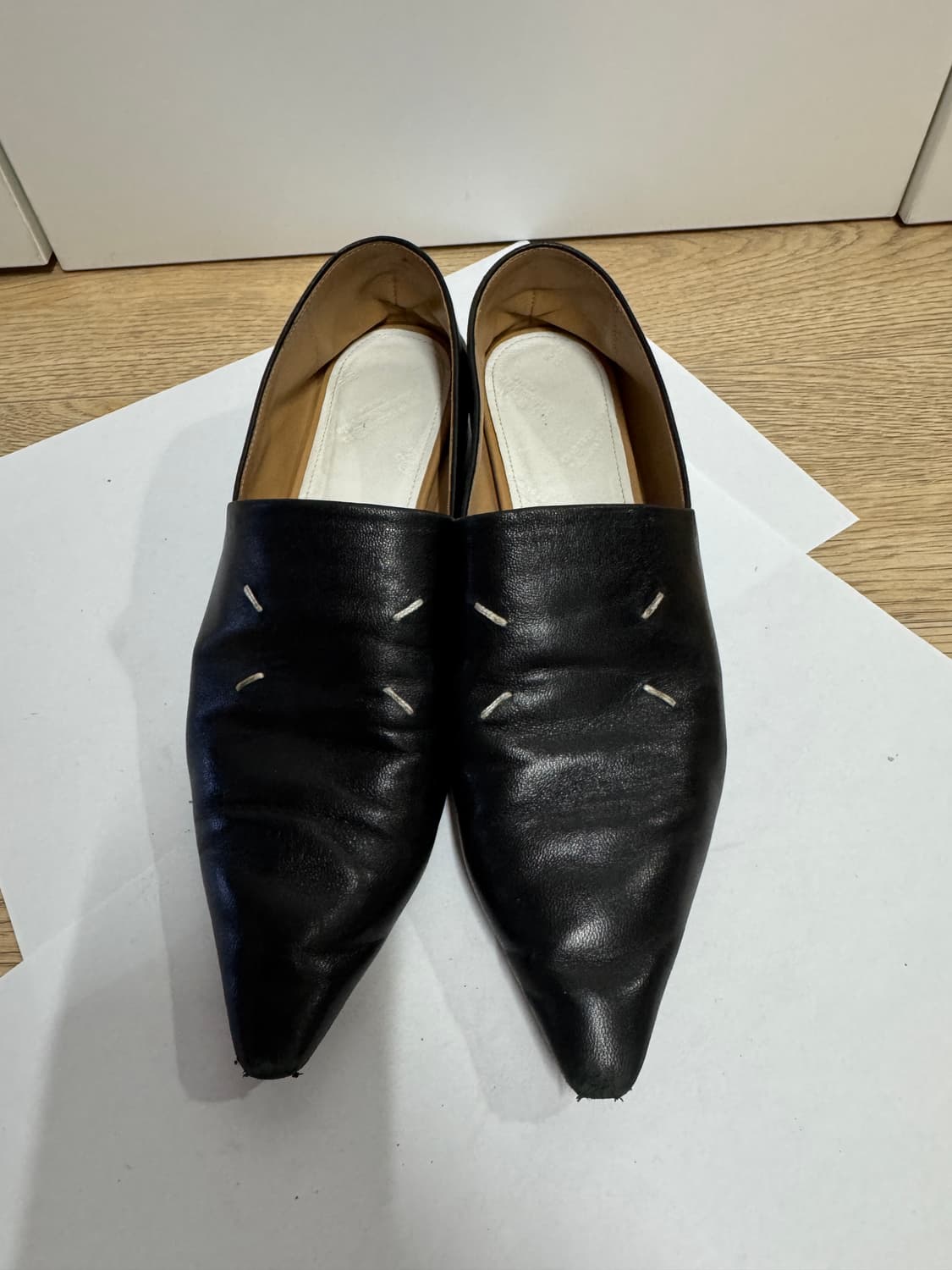 마르지엘라 스티치 가죽 로퍼 상품이미지1