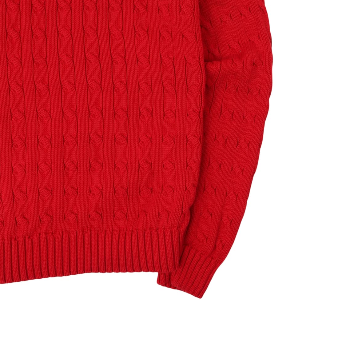 폴로 랄프로렌 레드 코튼 케이블 니트 상품이미지4