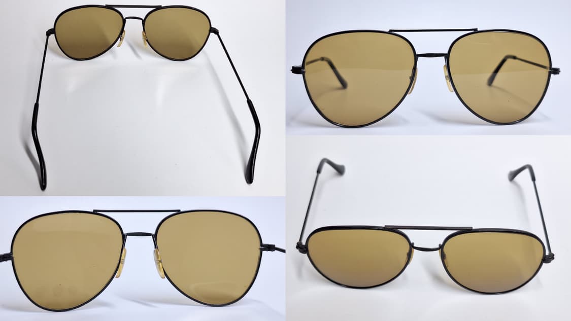 90s 일본 빈티지 에비에이터 투브릿지 더블브릿지 선글라스 겸 안경테 상품이미지2