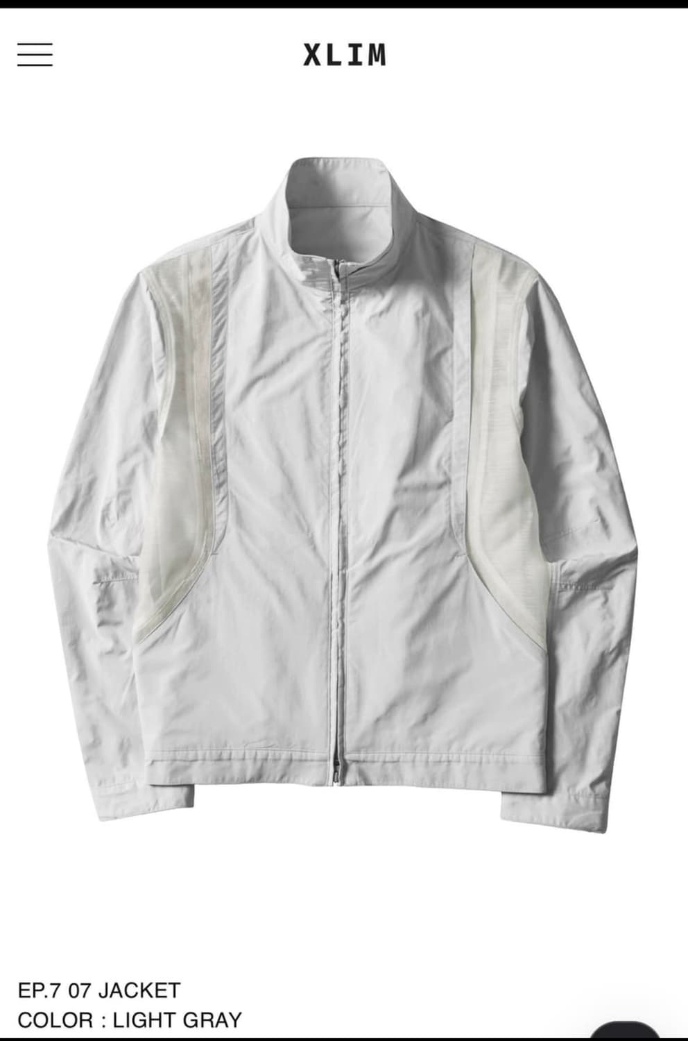 Xlim ep.7 07 jacket (M) light gray 상품이미지1