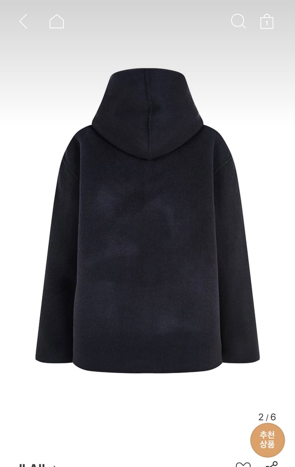 ILAIL 하프코트 S 블랙 상품이미지2