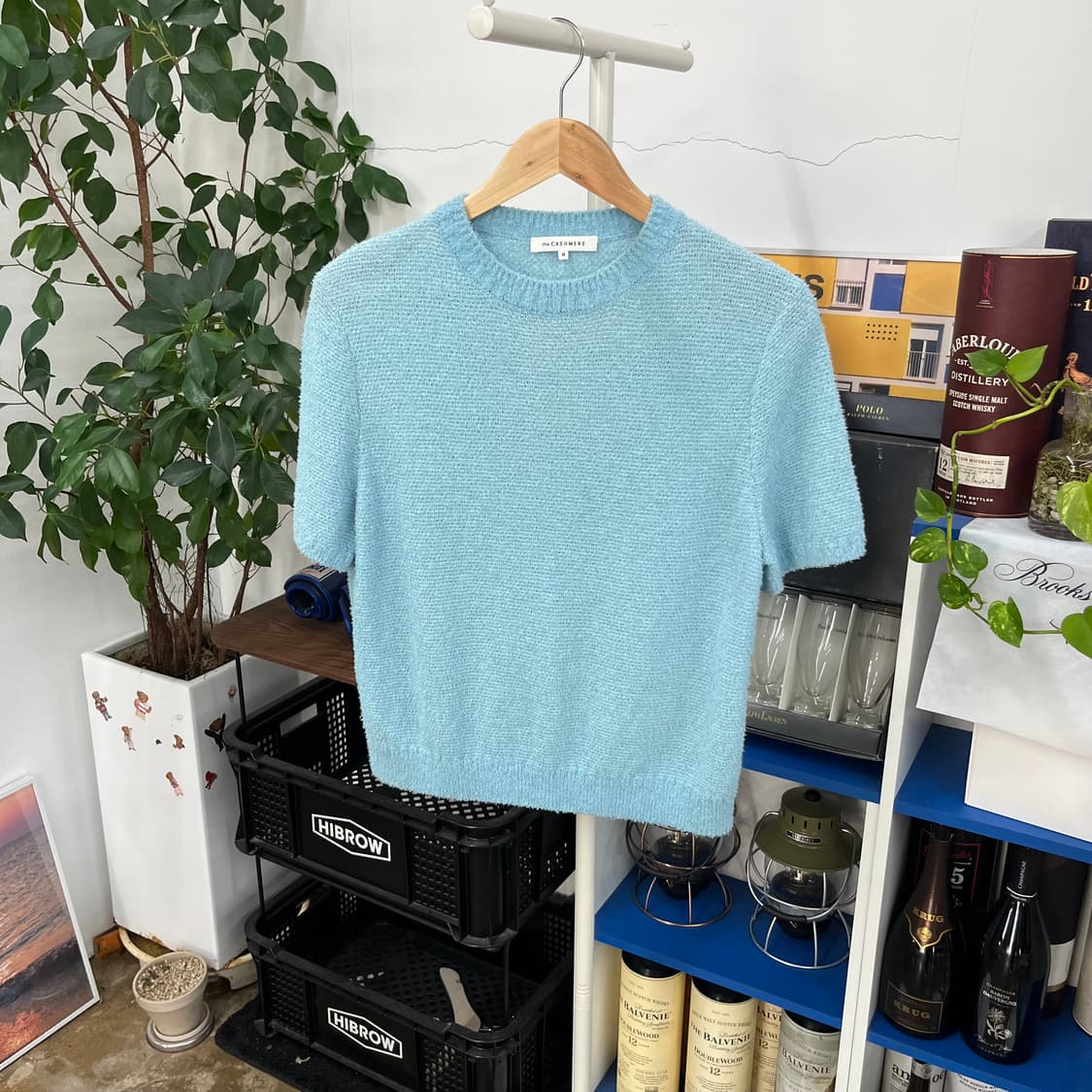 더캐시미어 트위드 반팔 니트 M 상품이미지1