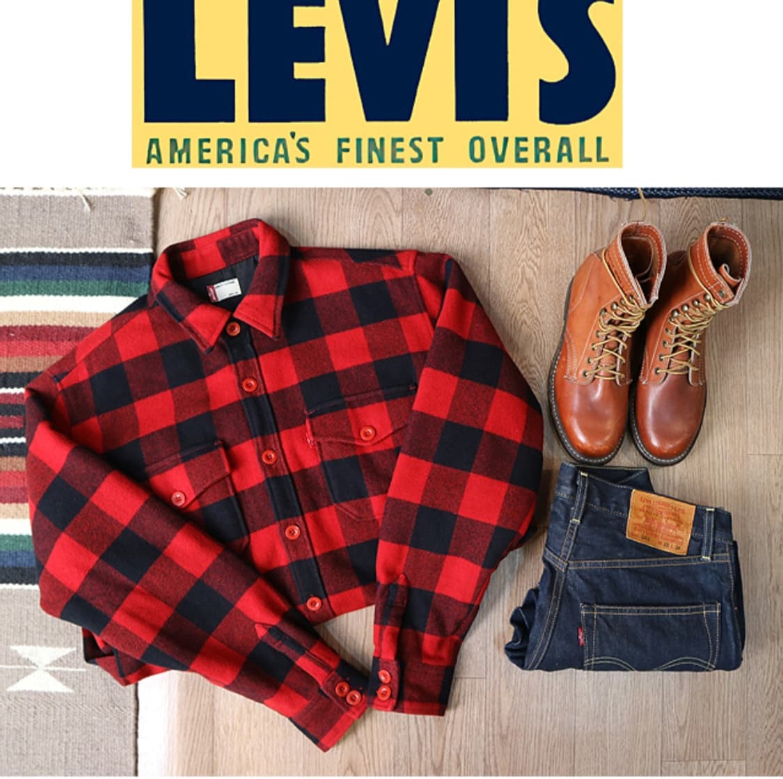 04S LEVIS 리바이스 61069 타탄 체크 울 자켓

L 상품이미지1