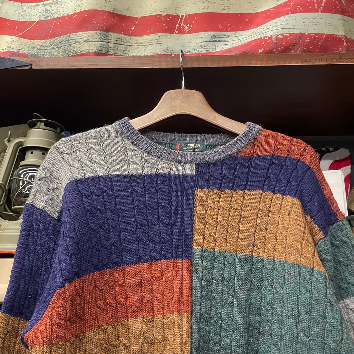 조 필립스 골프 웨어 멀티 배색 패턴 케이블 꽈배기 니트 스웨터 N346 상품이미지3