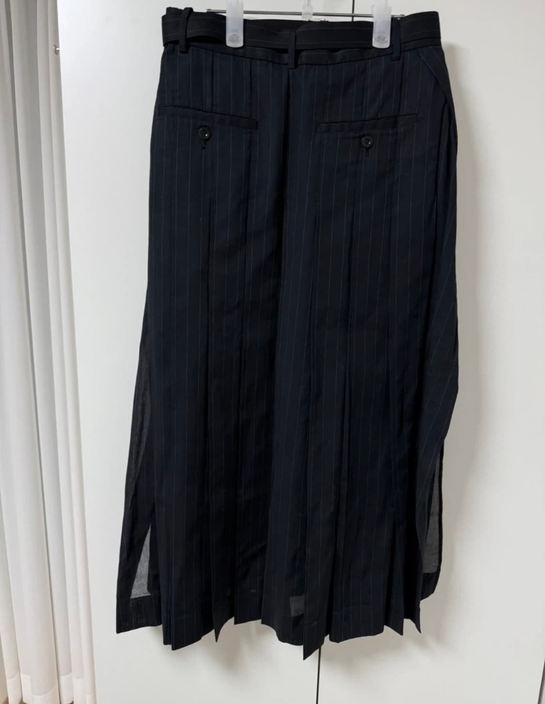 SACAI 사카이 핀 스트라이프 스커트 상품이미지4