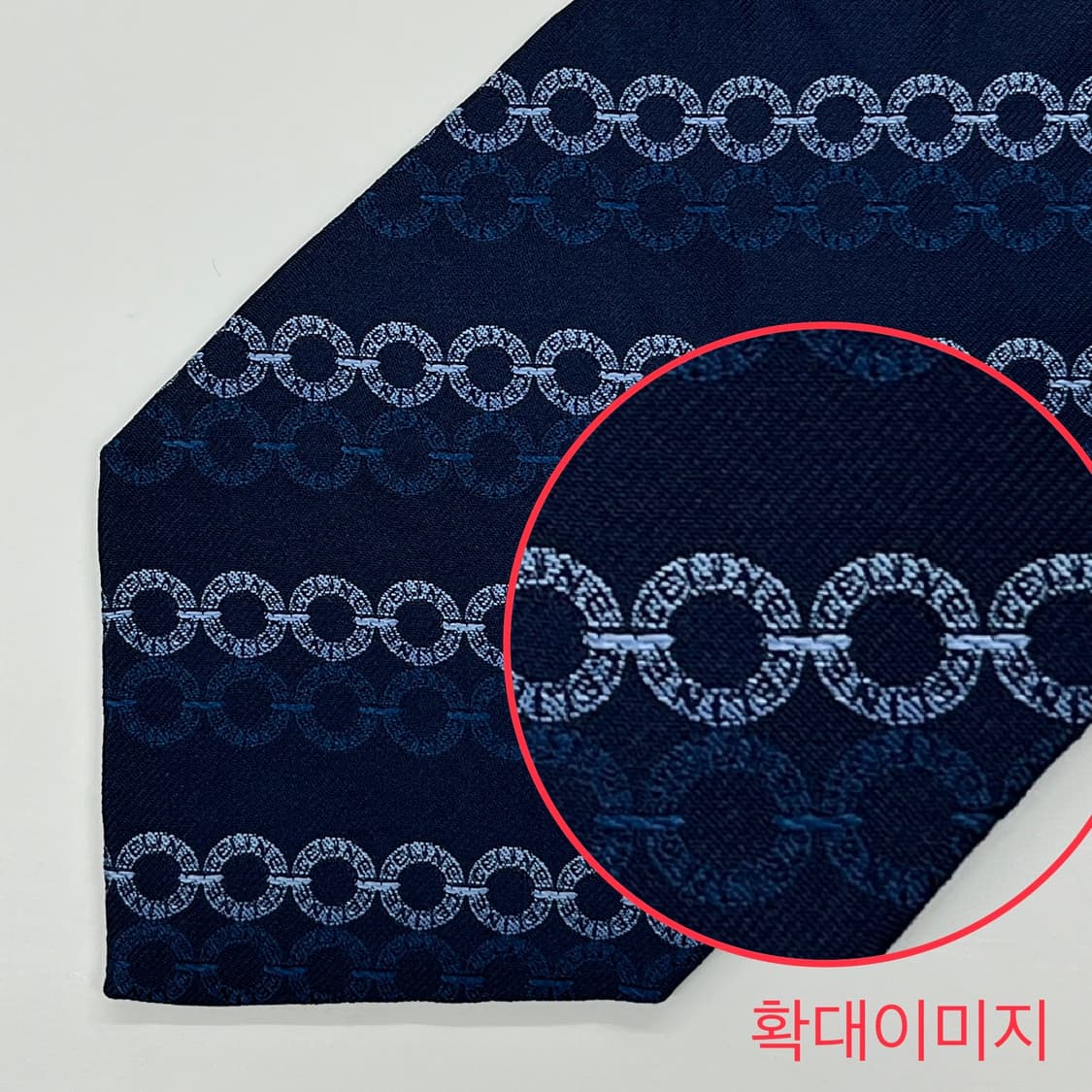 정품 명품 셀린느 넥타이 9cm 네이비 로고 패턴 상품이미지6