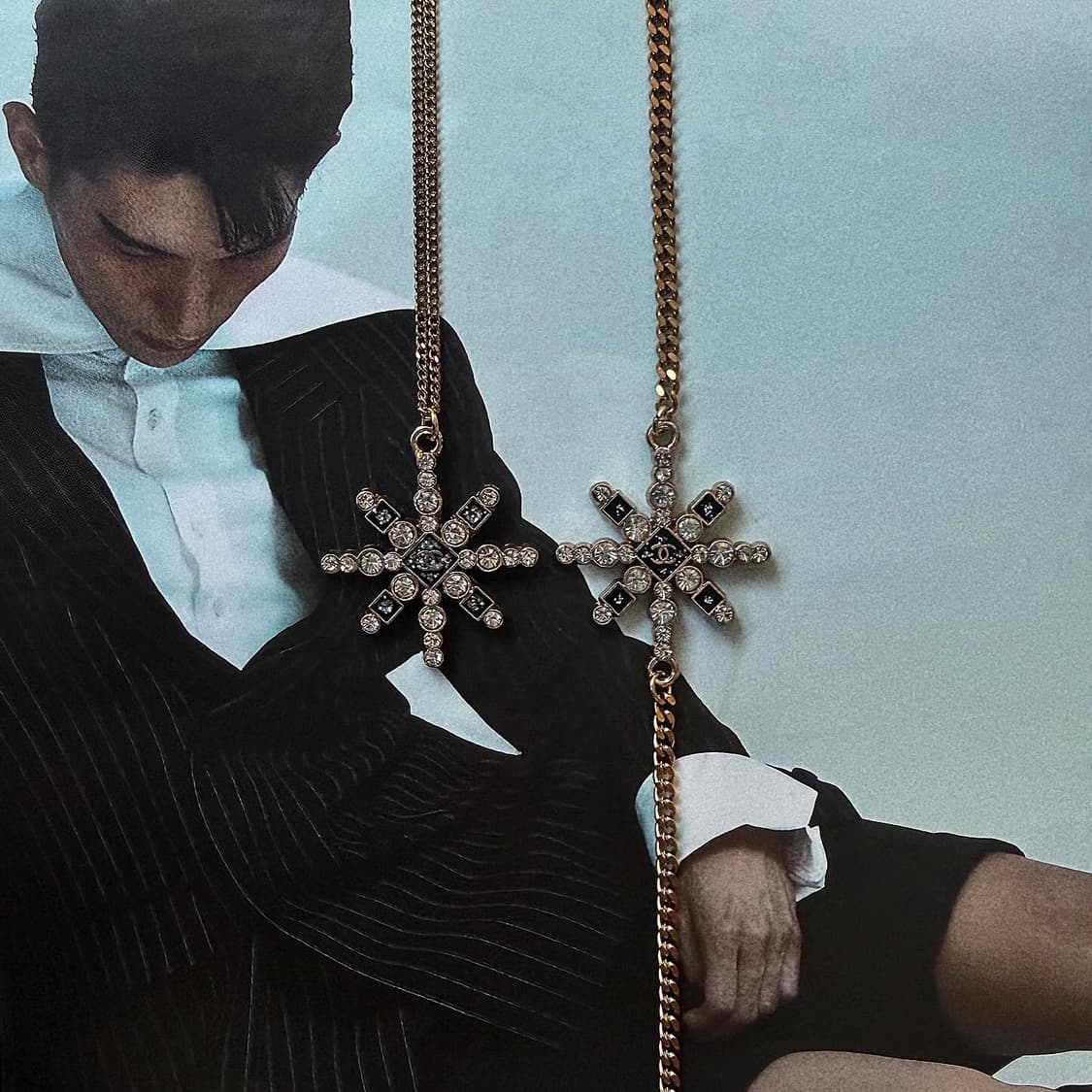 샤넬 크리스탈 스노우 목걸이 & 팔찌 SET 상품이미지1