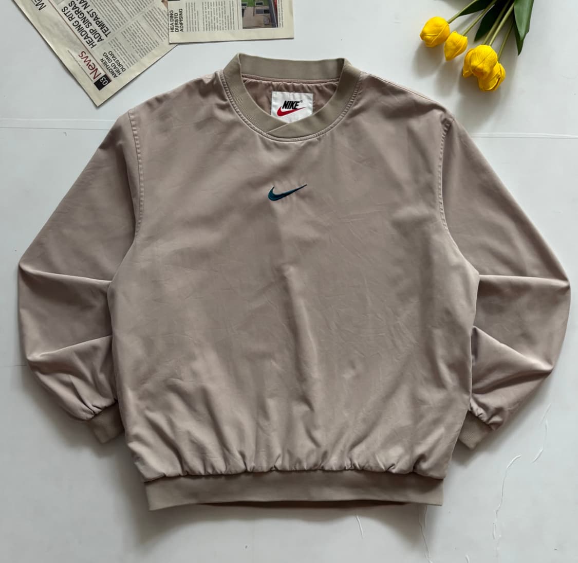 Nike 나이키 빈티지 베이지 풀오버 웜업 상품이미지2