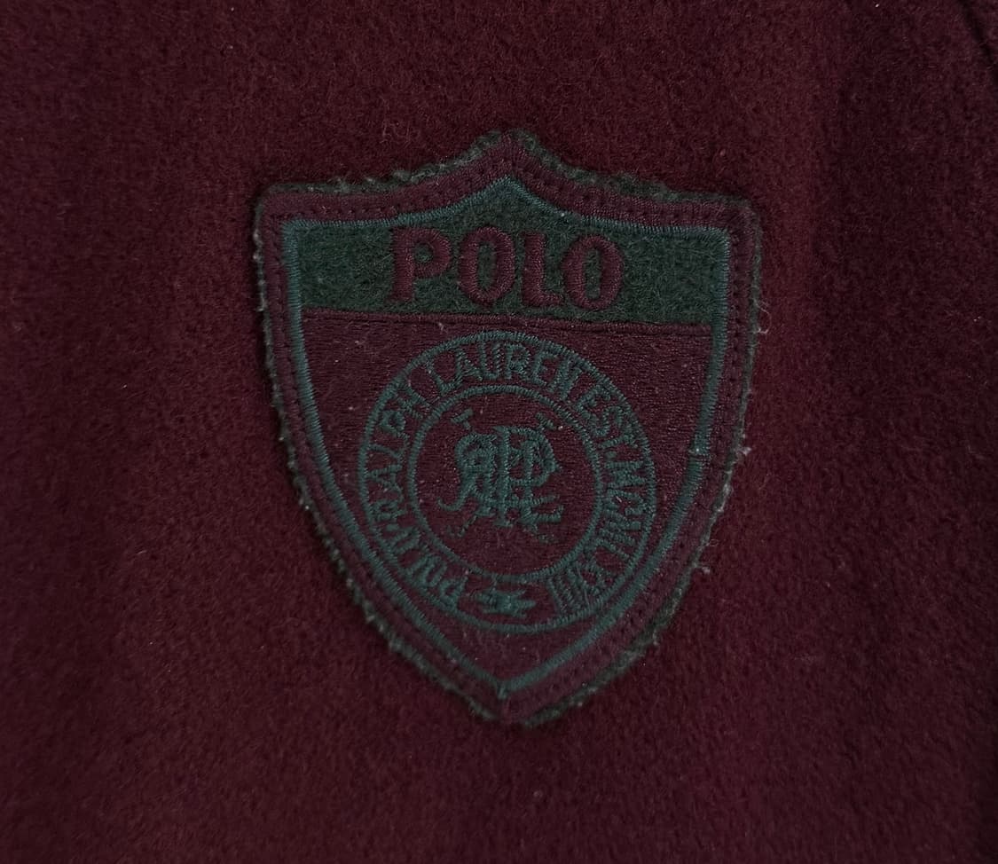 폴로 랄프 로렌 90‘s 버건디 울 쉴드패치 헤링턴 바라쿠타 자켓 상품이미지5