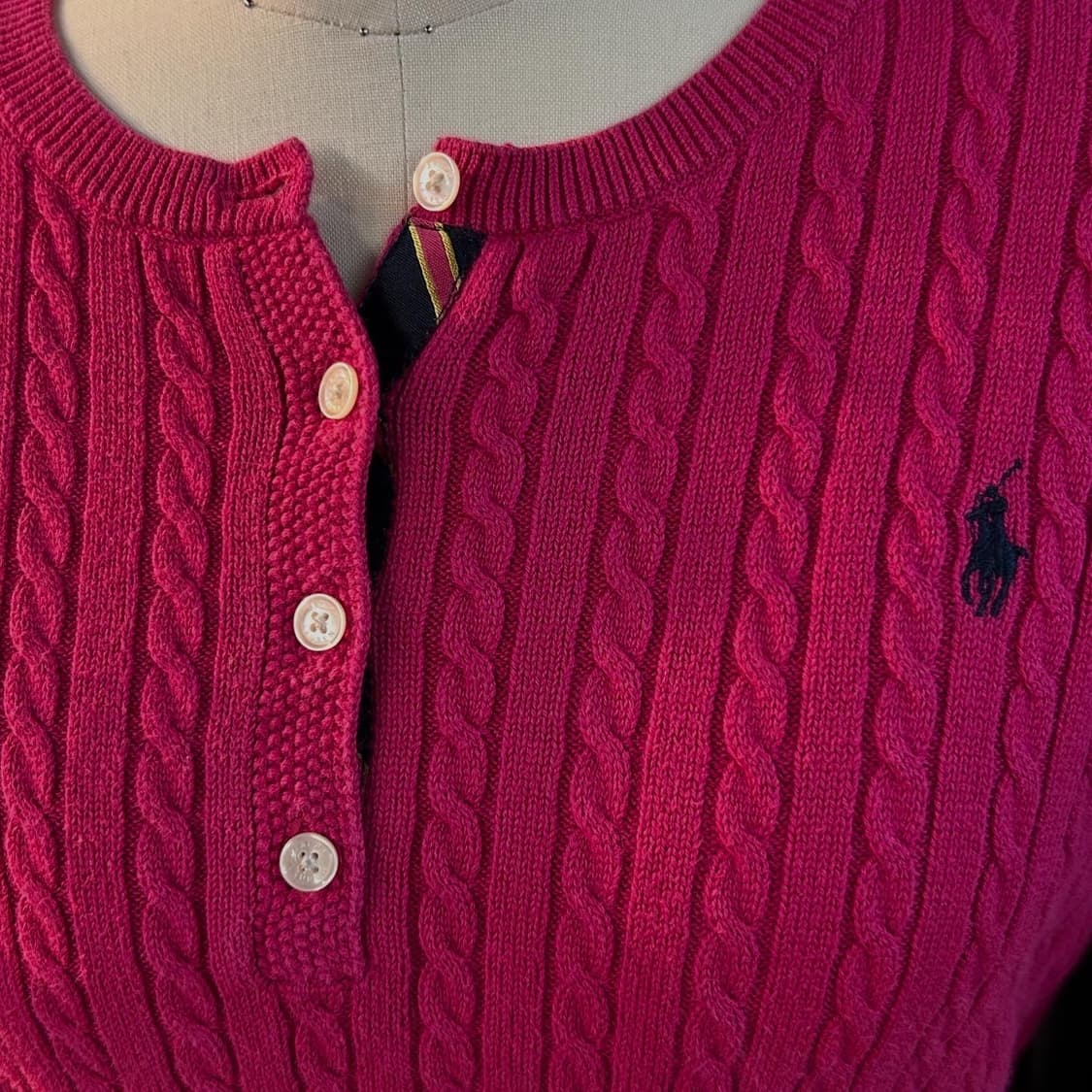 Polo Ralph Lauren Pink Cable Knit 상품이미지4