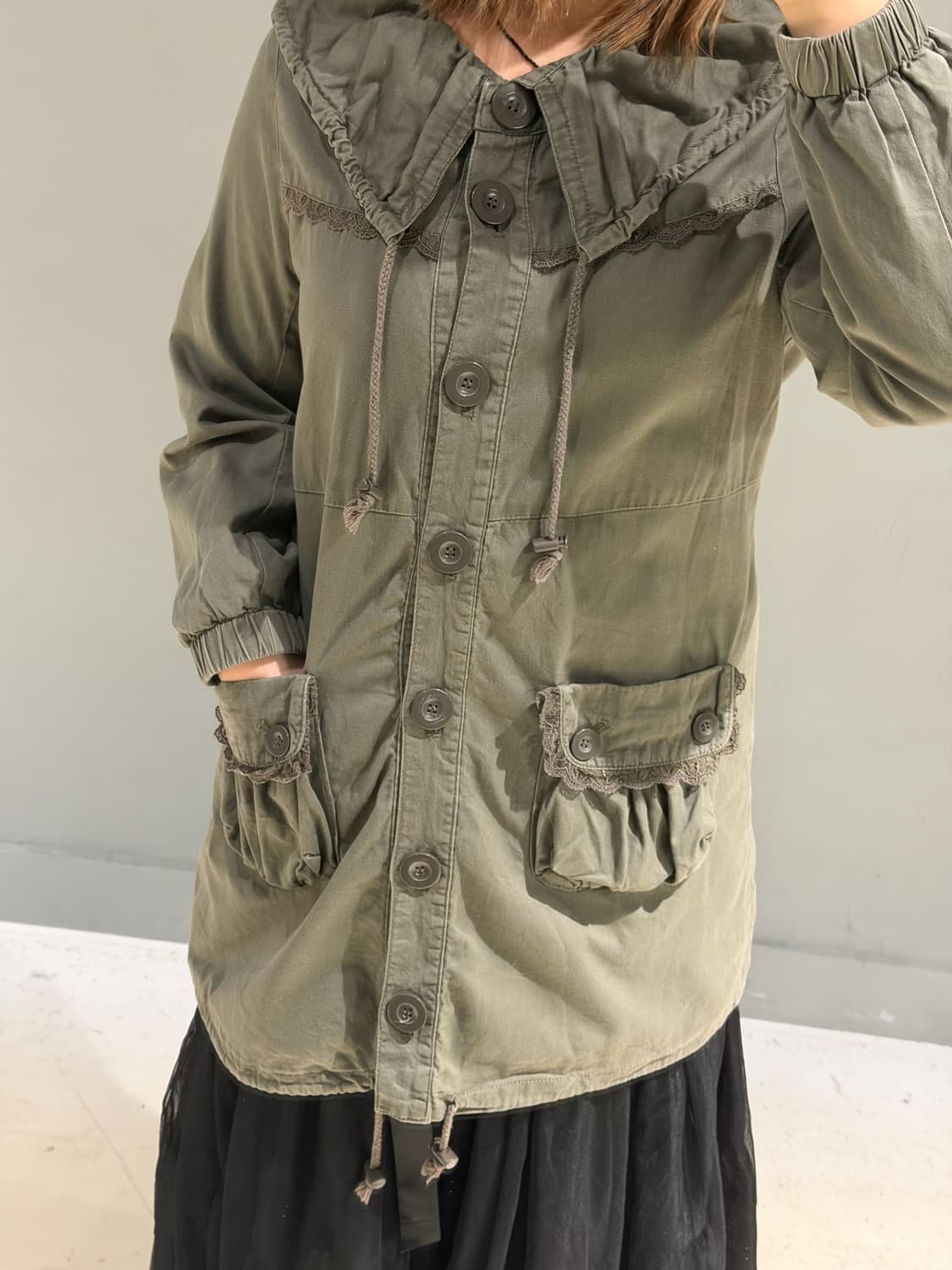 big collar pocket detail button jacket 상품이미지3