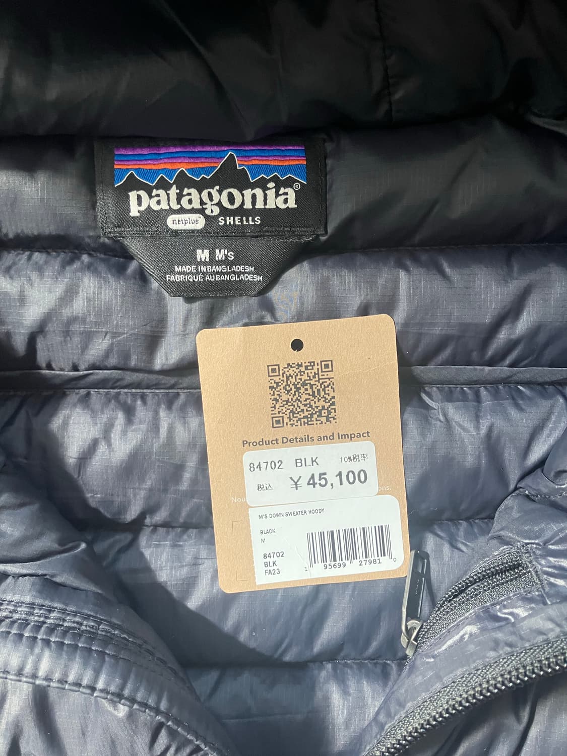 파타고니아 경량 다운후디 블랙 상품이미지2