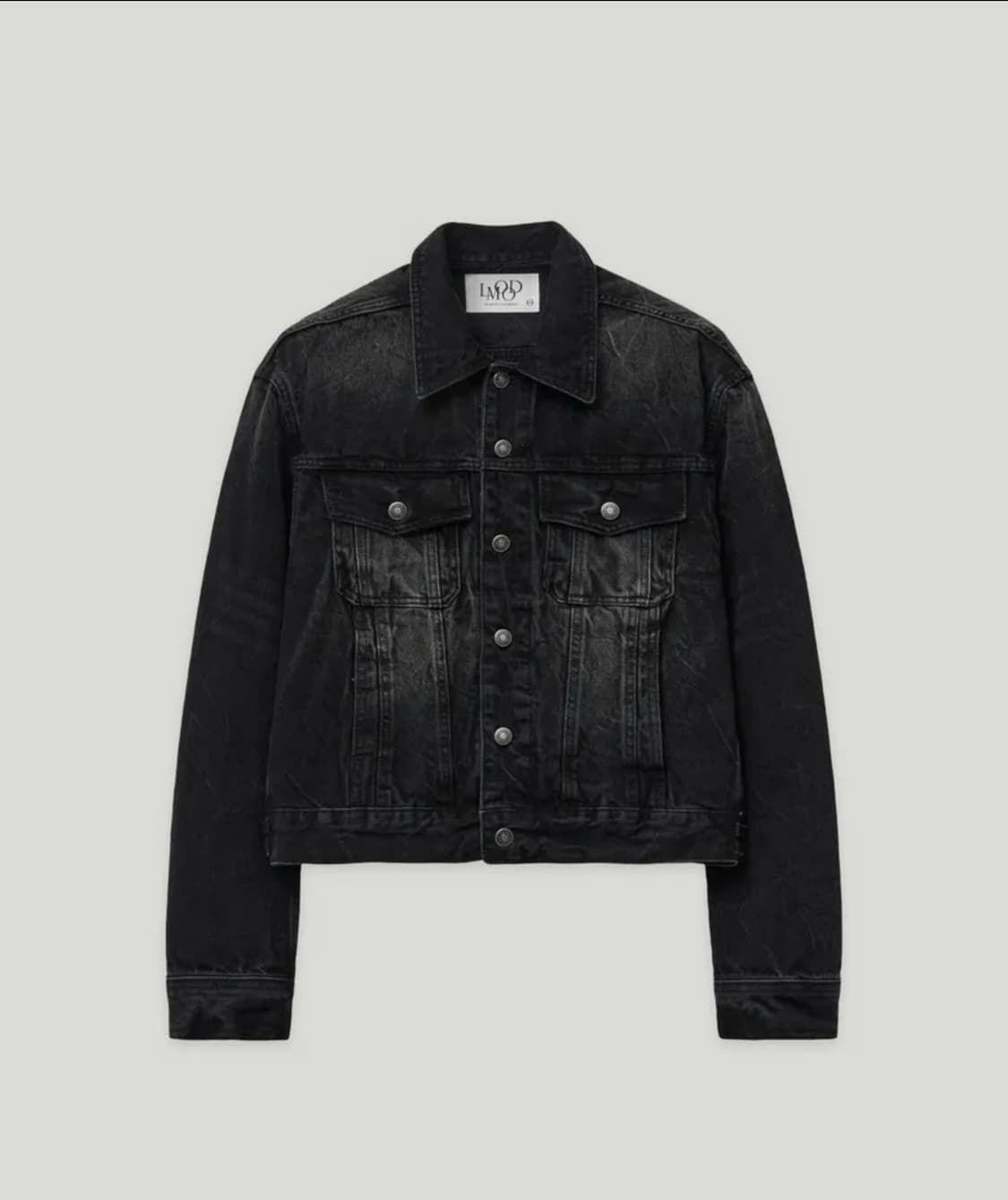 [48] 엘무드 마틴데님 트러커자켓 고스트블랙 상품이미지1