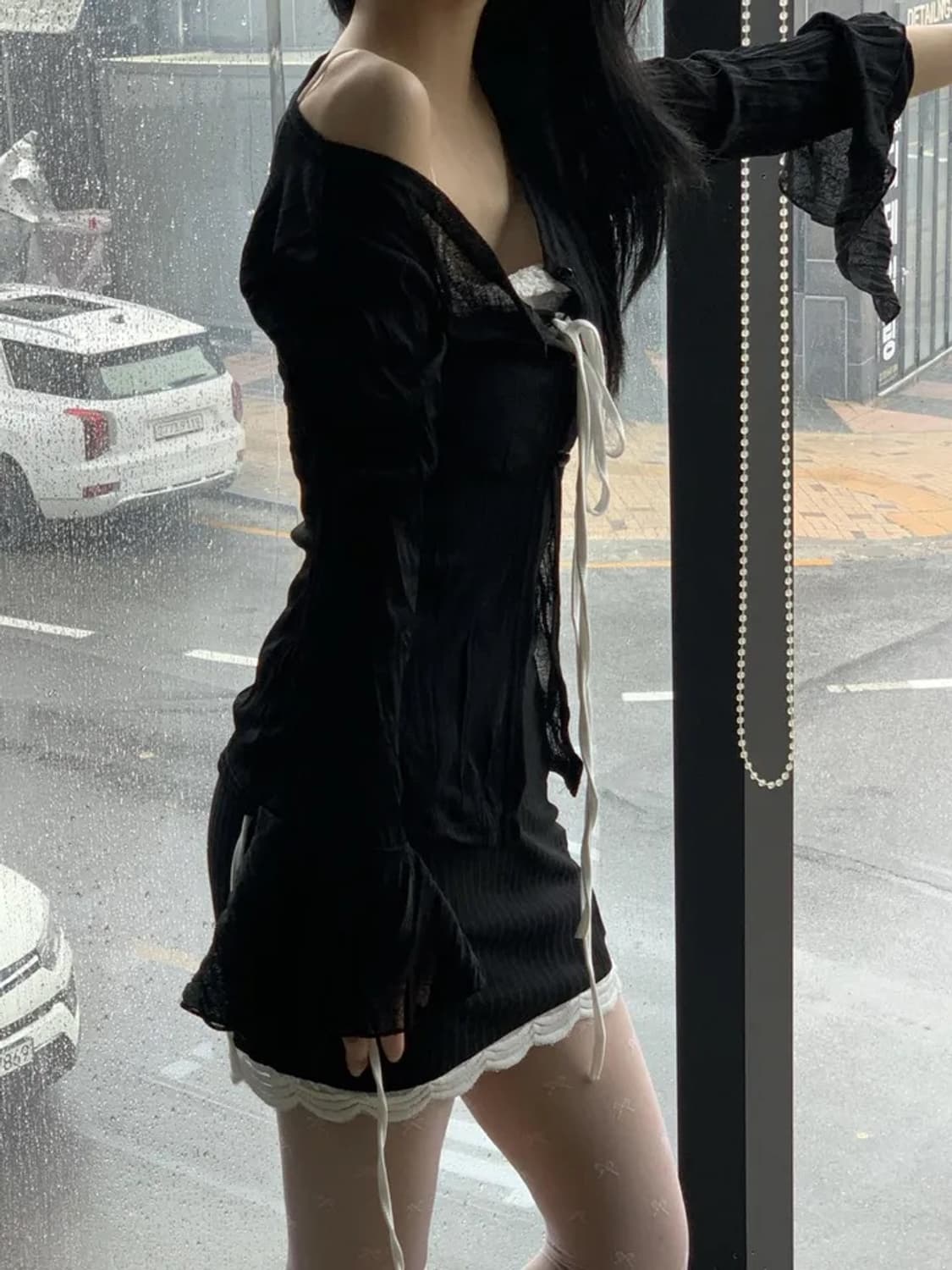 SKuiB wave slim cardigan 상품이미지5