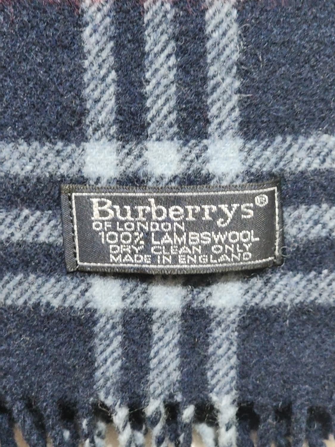 (정품) 버버리 머플러 체크 네이비 목도리 램스울  상품이미지4
