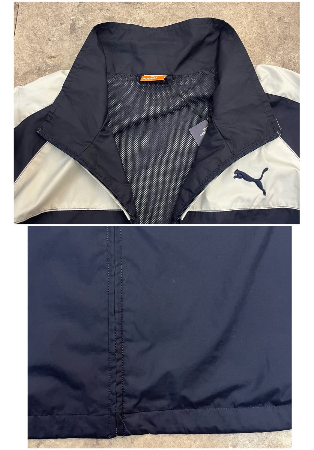 퓨마 배색 바람막이 네이비 L #csz2892 상품이미지5
