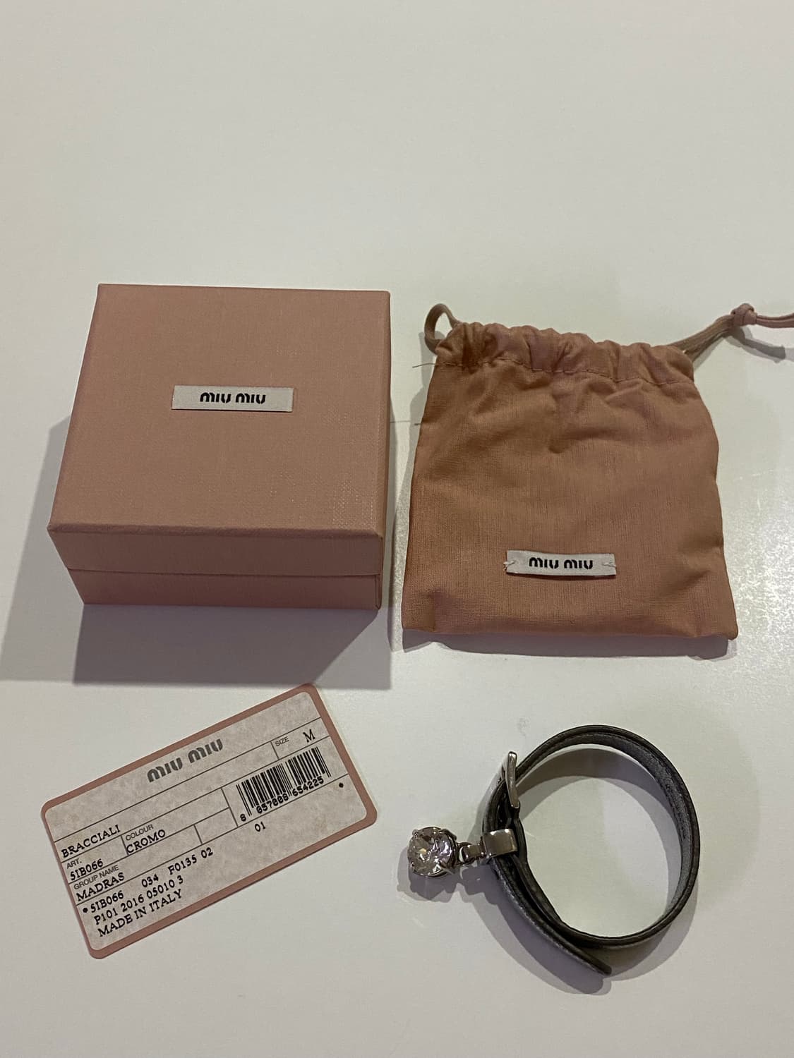 미우미우(miumiu) 실버 스톤참 팔찌/브레이슬릿 상품이미지2