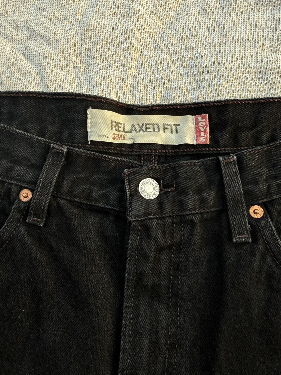 리바이스 550 흑청 34/30 지퍼플라이 상품이미지3