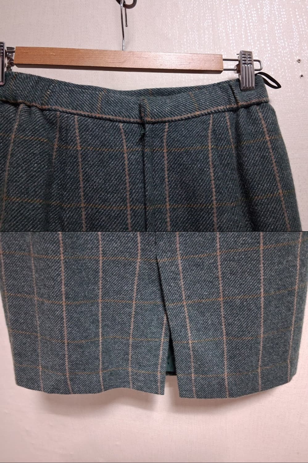 MELF 일본빈티지 그린체크 모직투피스 셋업 레트로가오리핏 55 66 2 상품이미지7