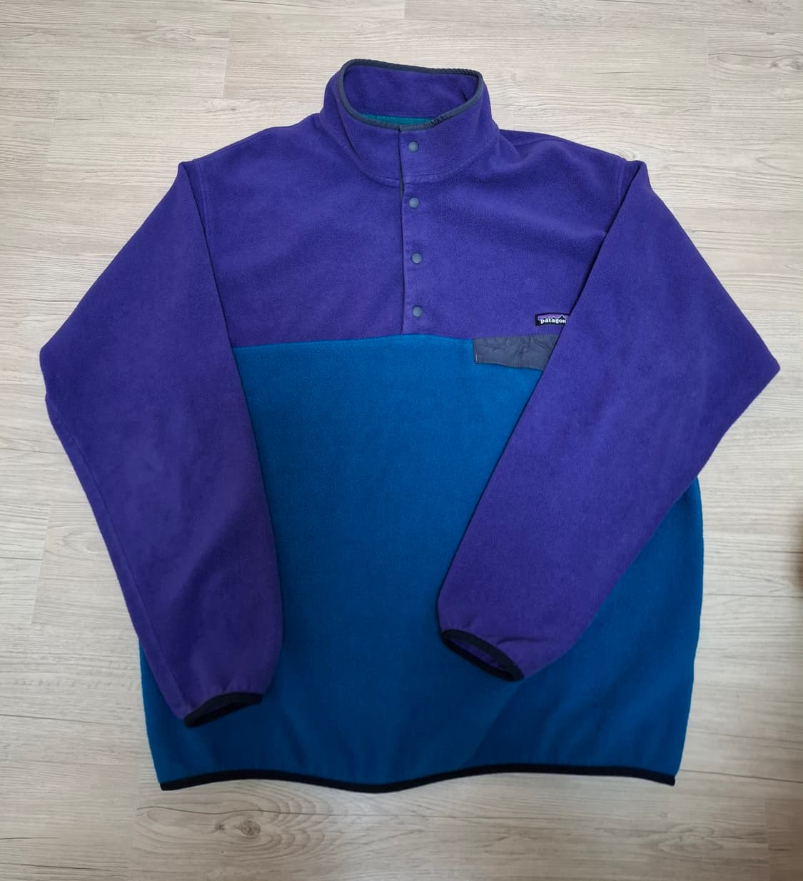 XL 파타고니아 신칠라 플리스 풀오버 퍼플/블루 상품이미지1