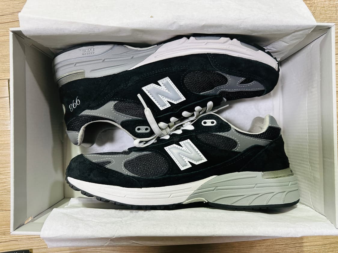 [255] 뉴발란스 993 메이드 인 USA 블랙 - D 스탠다드 상품이미지2