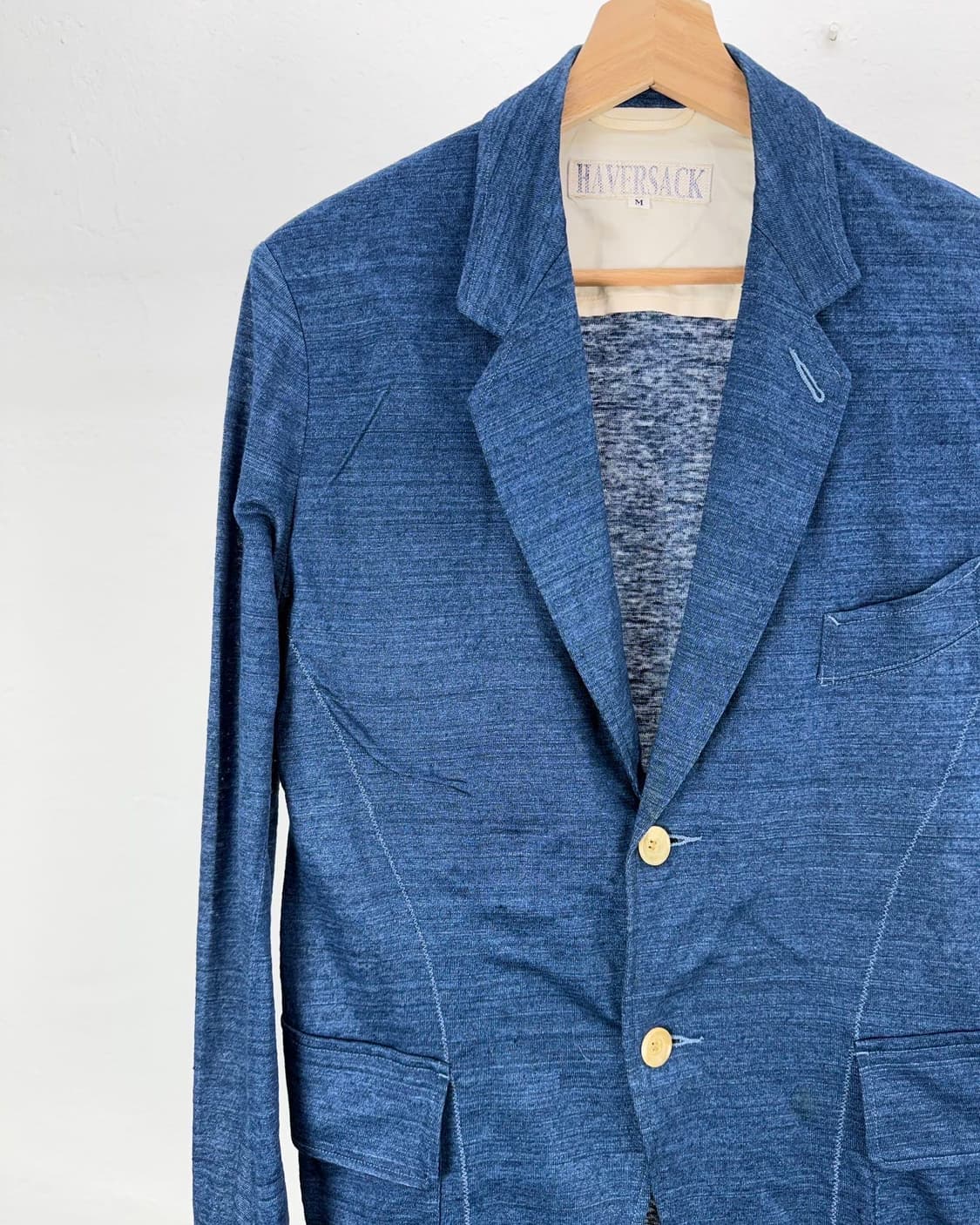 하버색 시룰리언 블루 리넨 스포츠 플랩 포켓 블레이저 자켓 상품이미지2