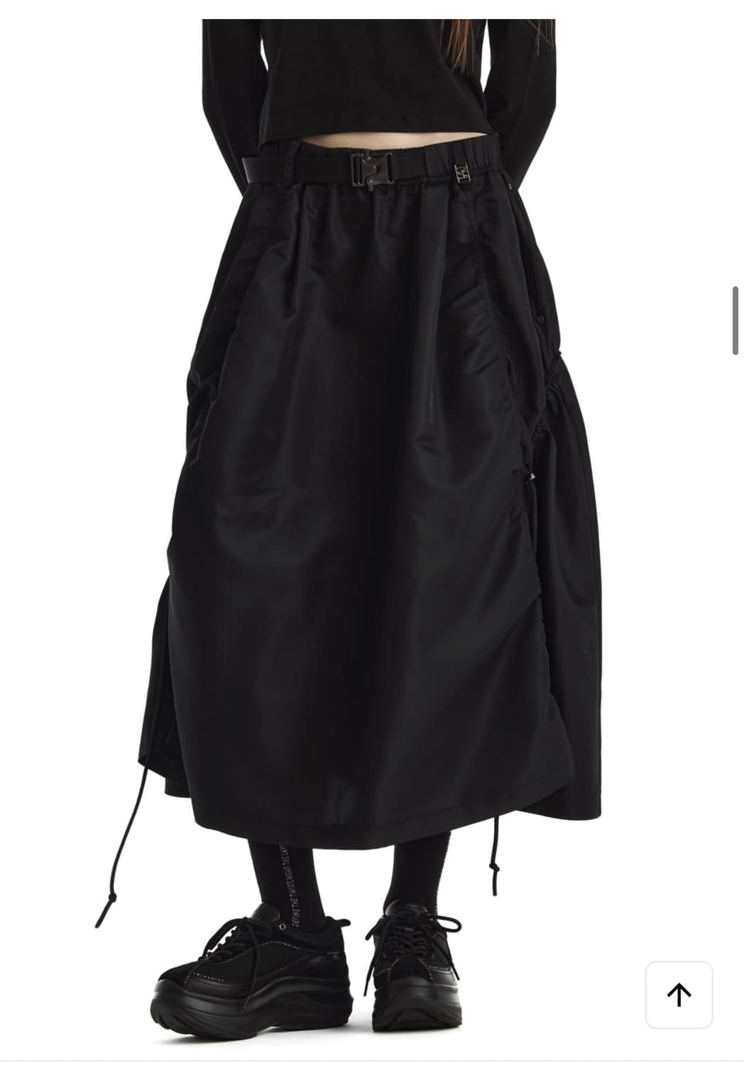 새상품) 트리밍버드 나일론 플레어 셋업 스커트 상품이미지8