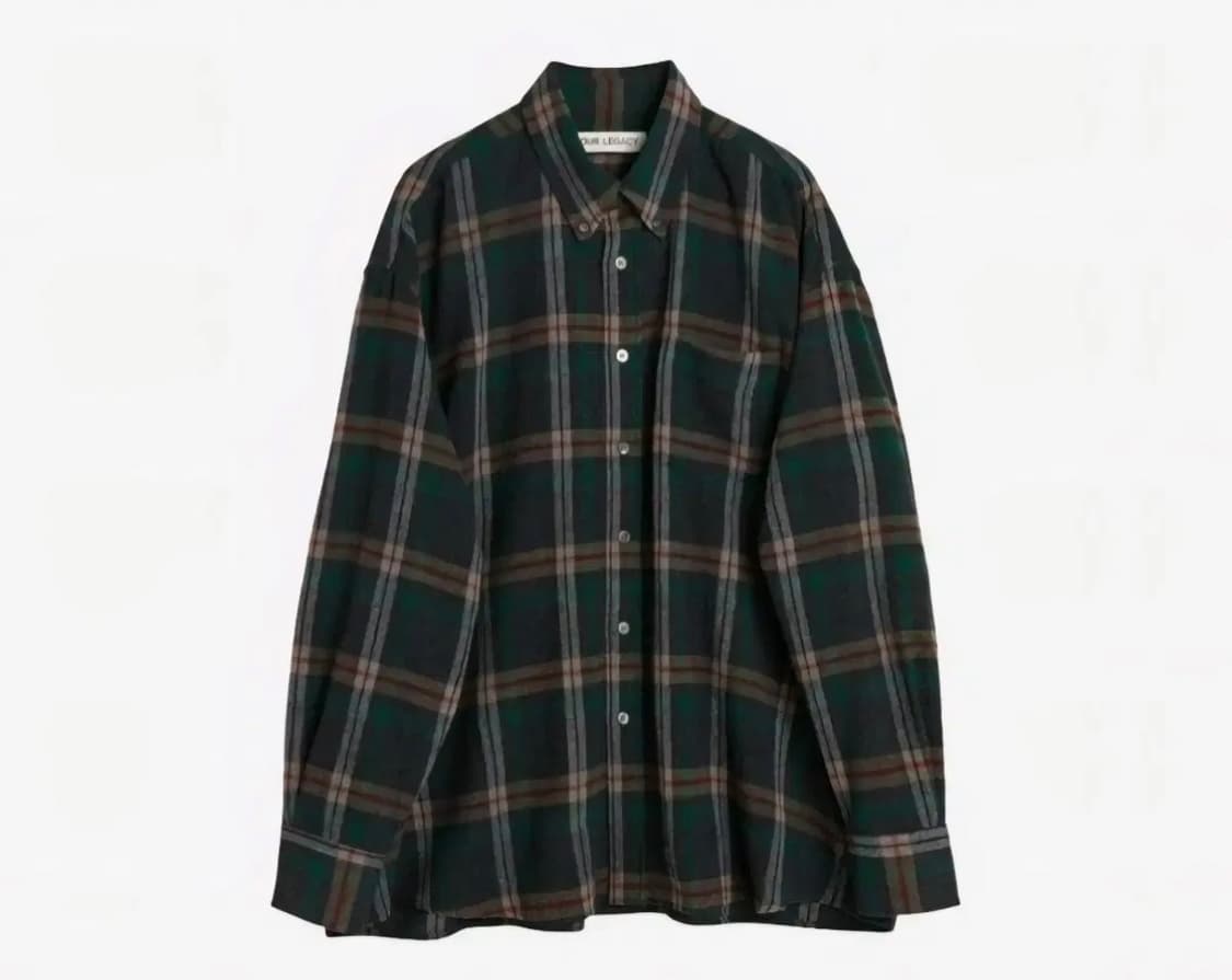 아워레가시 그린 펍 bd셔츠 46사이즈 상품이미지1