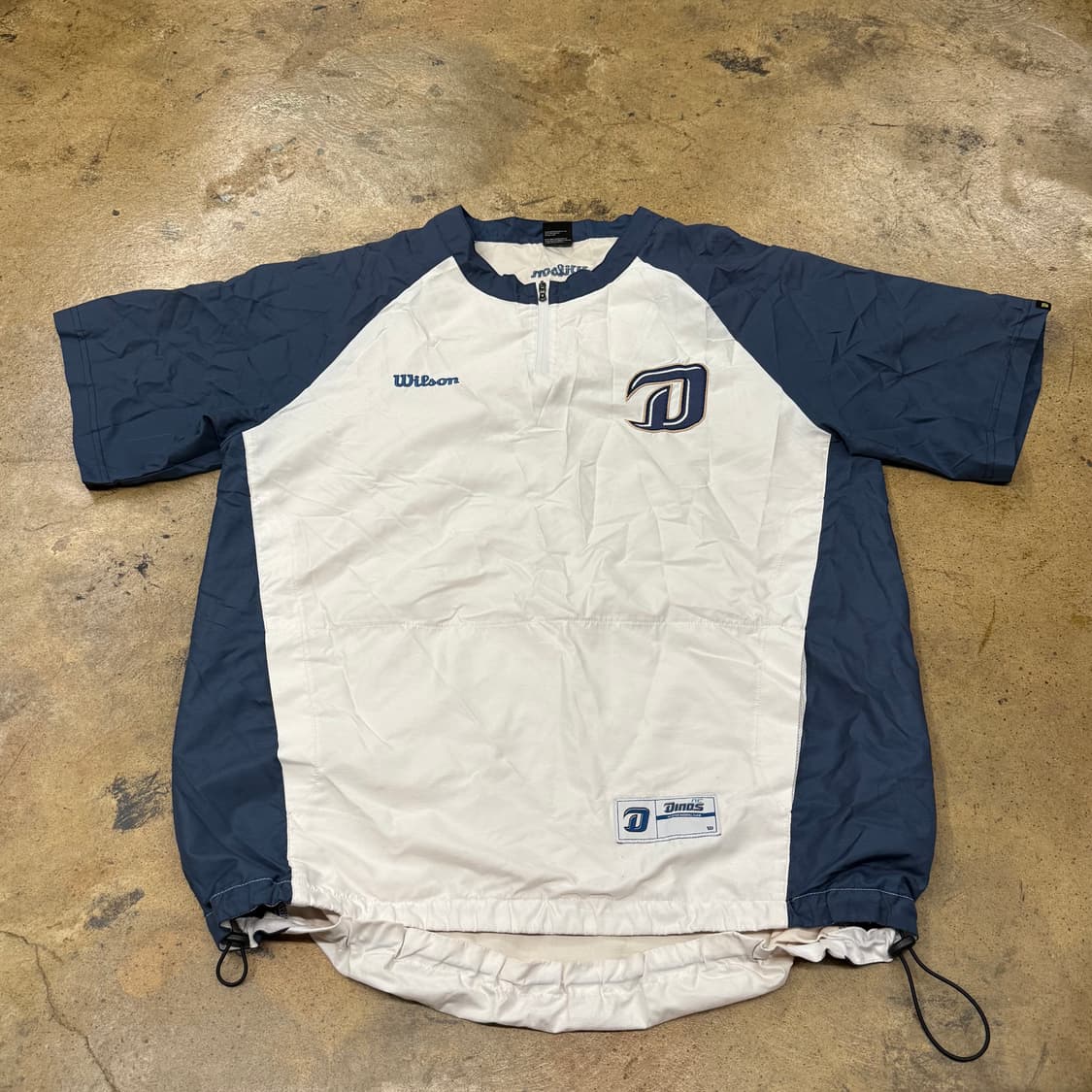 [L] 윌슨 야구 윈드브레이커 화이트 네이비 b18 상품이미지2