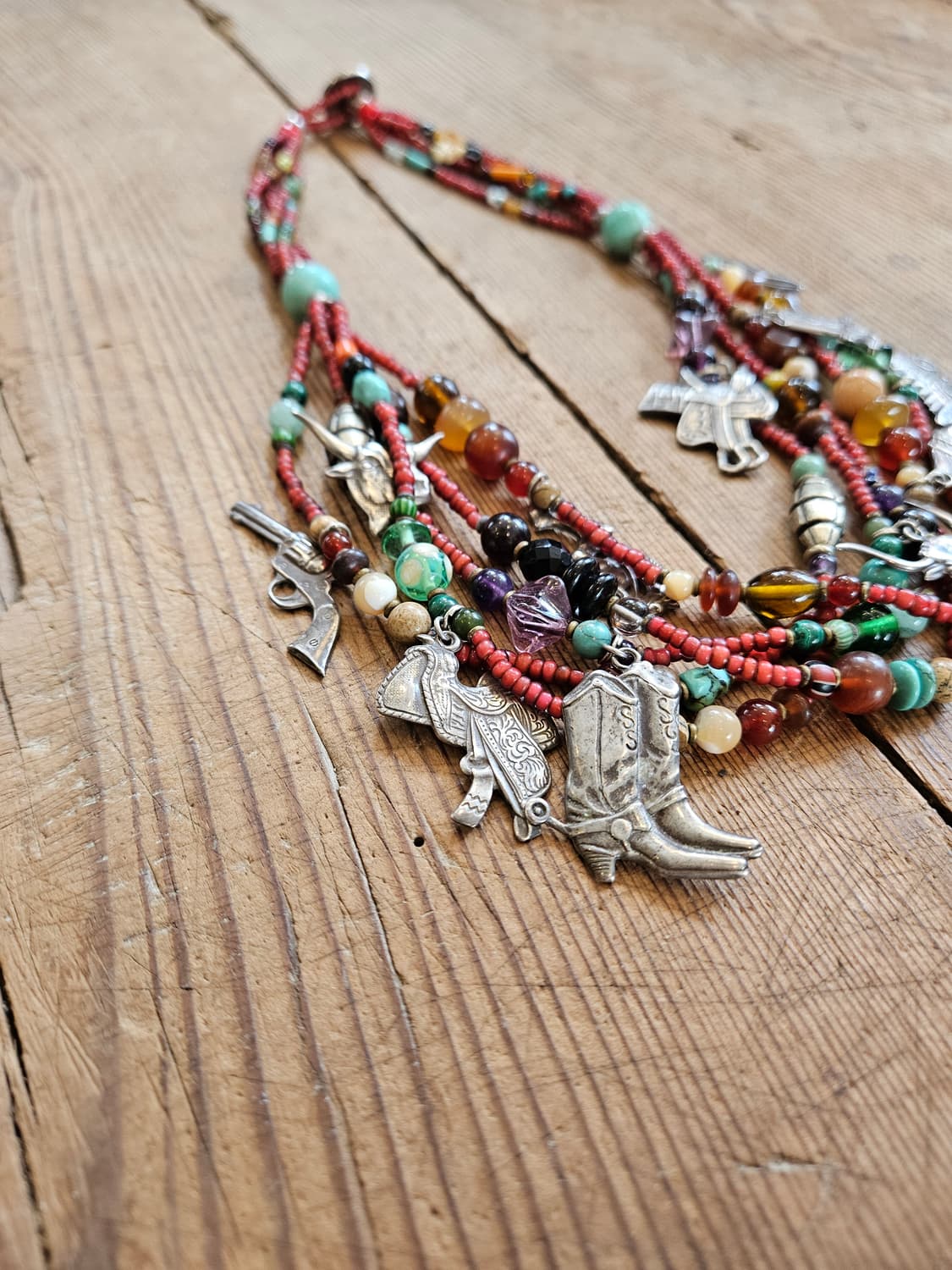 빈티지 네이티브 아메리칸 인디언 비즈 실버 주얼리 상품이미지2