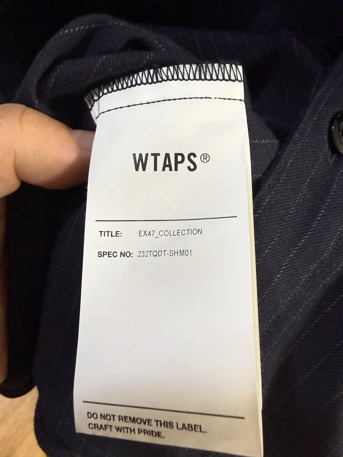 WTAPS 더블탭스 오버셔츠 네이비 상품이미지7