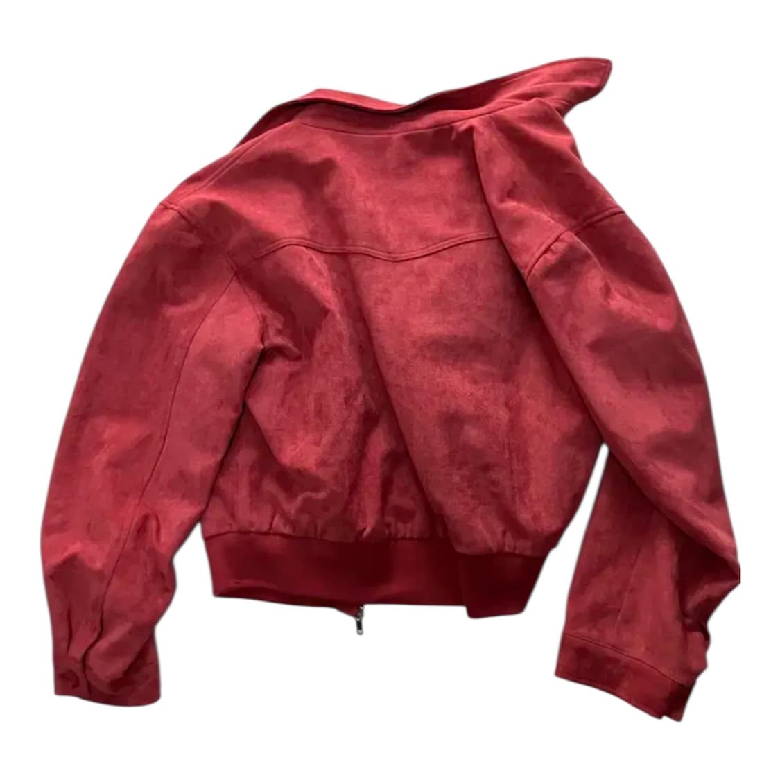 버건디 스웨이드 크롭 자켓 상품이미지2