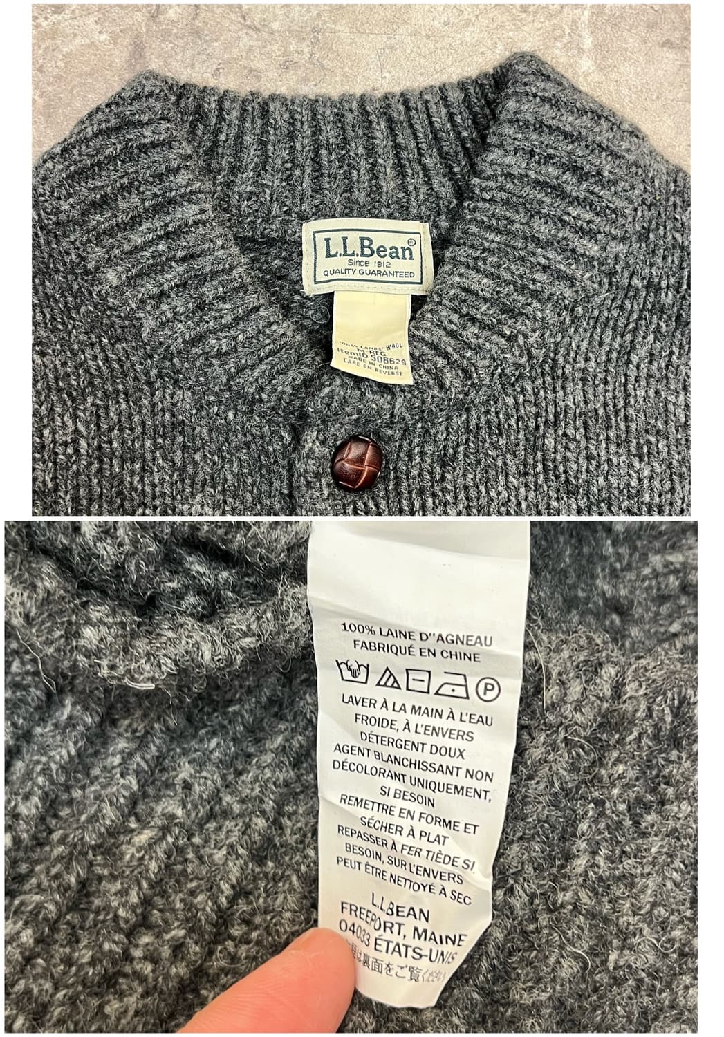 엘엘빈 버튼 니트 딥그레이 M #csz2366 상품이미지4